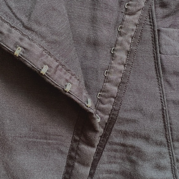 Embroidered Linen jacket, EUC, sz 10 - Picture 7 of 9